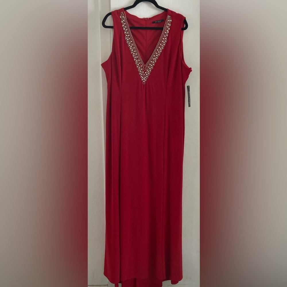 Blu Sage A-Line Red Maxi Skirt